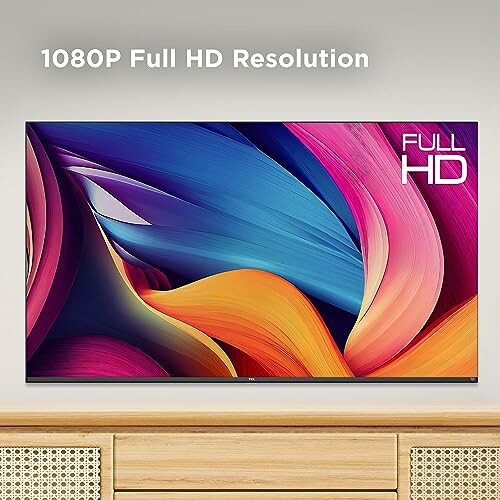 Colorful abstract image on Full HD display with 1080P resolution.