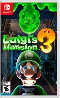 Luigi's Mansion 3 Nintendo Switch cover art featuring Luigi and ghostly figure.