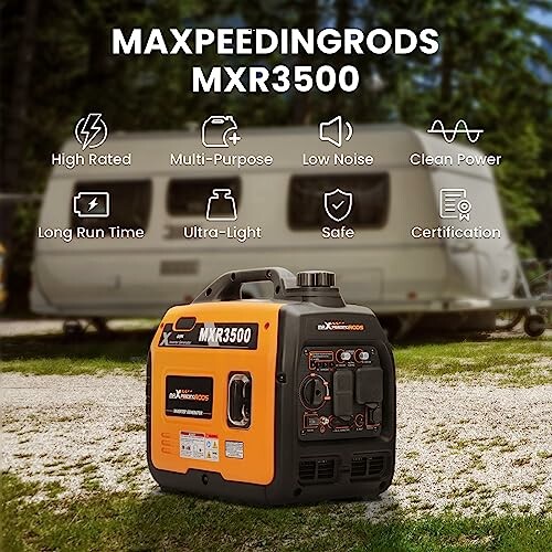 MaXpeedingrods MXR3500 generator with features highlighted